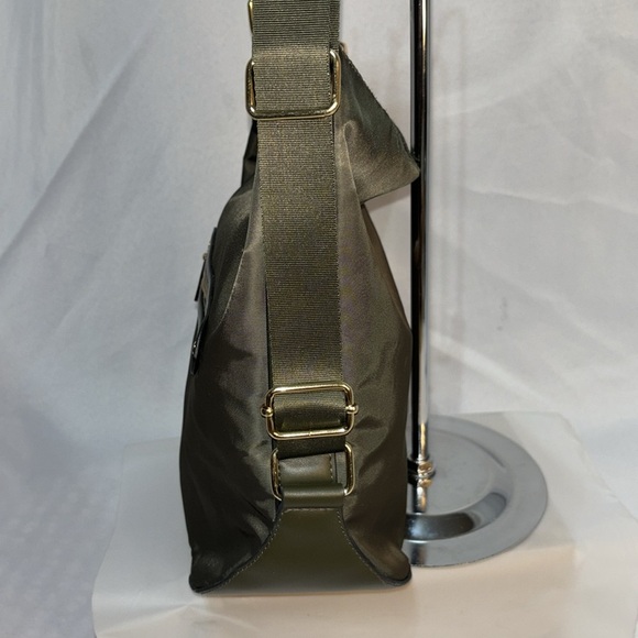 A New Day Nylon Convertible Shoulder Bag Top Zip Closure, Green - Picture 3 of 6